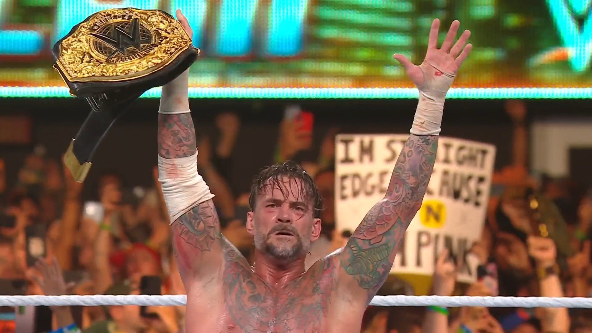 CM Punk Celebrates Epic Title Win with Post Malone